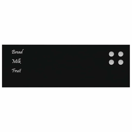 vidaXL Wandbord wandmontage 60x20 cm gehard glas zwart afbeelding3 - 1