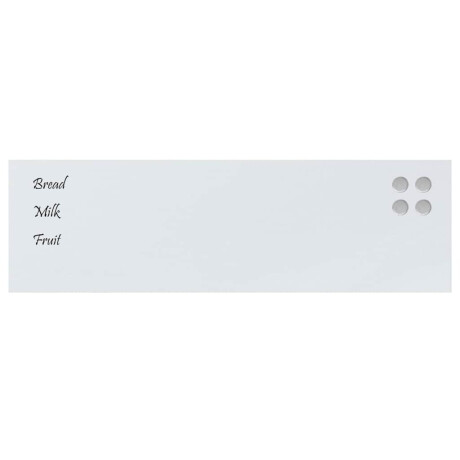 vidaXL Magneetbord voor aan de wand 100x30 cm gehard glas wit afbeelding3 - 1