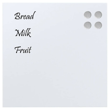 vidaXL Wandmagneetbord 40x40 cm gehard glas wit afbeelding3 - 1