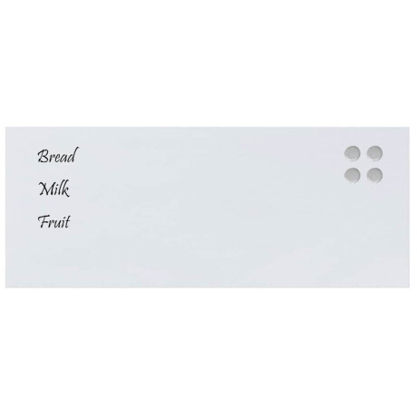 vidaXL Magneetbord voor aan de wand 100x40 cm gehard glas wit afbeelding3 - 1