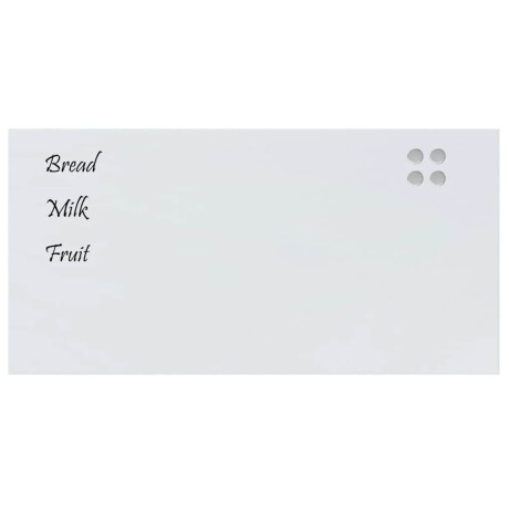 vidaXL Magneetbord voor aan de wand 100x50 cm gehard glas wit afbeelding3 - 1