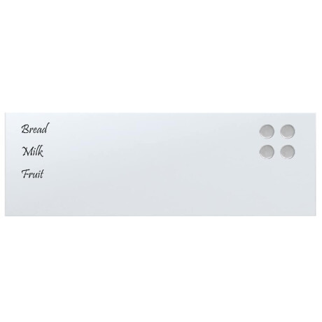 vidaXL Wandbord wandmontage 60x20 cm gehard glas wit afbeelding3 - 1