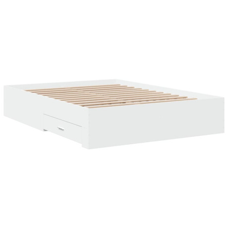 vidaXL Bedframe met lades bewerkt hout wit 120x190 cm afbeelding3 - 1