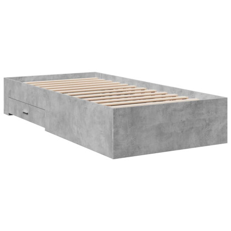vidaXL Bedframe met lades bewerkt hout betongrijs 90x200 cm afbeelding3 - 1