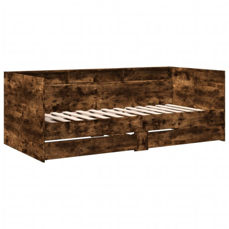 vidaXL Slaapbank met lades zonder matras 90x190 cm gerookt eikenkleur afbeelding3 - 1
