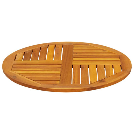 vidaXL Tafelblad rond Ø 70x2 cm massief acaciahout afbeelding3 - 1