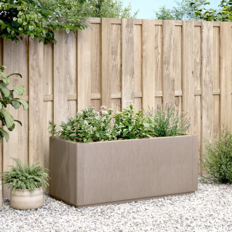 vidaXL Plantenbak 80x36x35 cm polypropeen lichtbruin afbeelding3 - 1