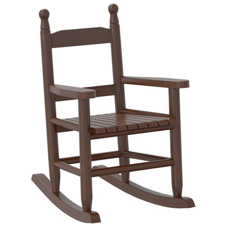 vidaXL Schommelstoelen 2 st voor kinderen massief populierenhout bruin afbeelding3 - 1