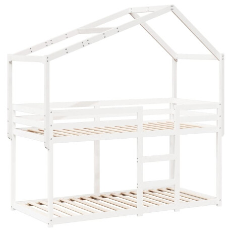 vidaXL Kinderbedhuisje 213x85,5x144,5 cm massief grenenhout wit afbeelding3 - 1