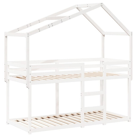 vidaXL Kinderbedhuisje 203x95,5x142 cm massief grenenhout wit afbeelding3 - 1