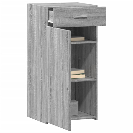 vidaXL Dressoir 45x42,5x93 cm bewerkt hout grijs sonoma eikenkleurig afbeelding3 - 1