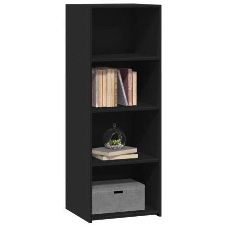 vidaXL Hoge kast 45x41x124 cm bewerkt hout zwart afbeelding3 - 1