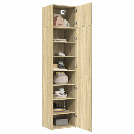 vidaXL Opbergkast smal 50x42,5x225 cm bewerkt hout sonoma eikenkleurig afbeelding3 - 1