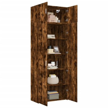vidaXL Opbergkast 80x42,5x225 cm bewerkt hout gerookt eikenkleur afbeelding3 - 1