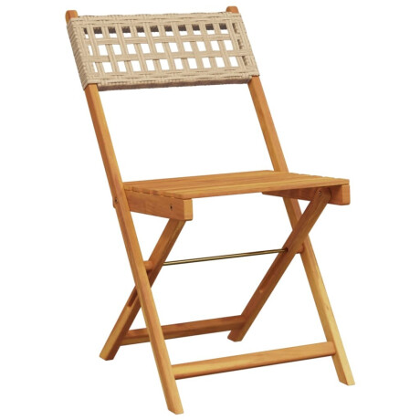 vidaXL 5-delige Tuinset poly rattan en massief hout beige afbeelding3 - 1