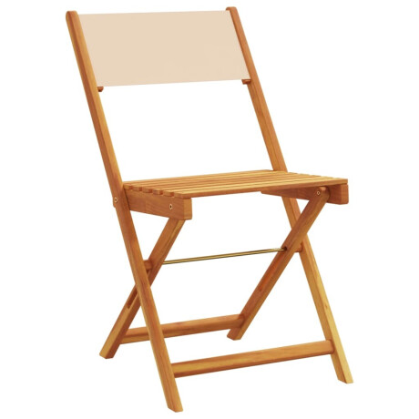 vidaXL 5-delige Tuinset massief hout en stof beige afbeelding3 - 1