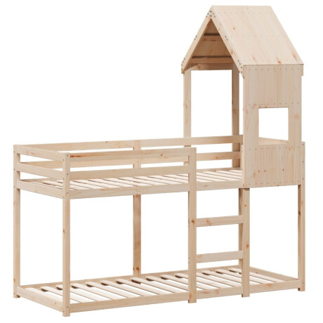 vidaXL Stapelbedframe zonder matras massief grenenhout 90x190 cm afbeelding3 - 1
