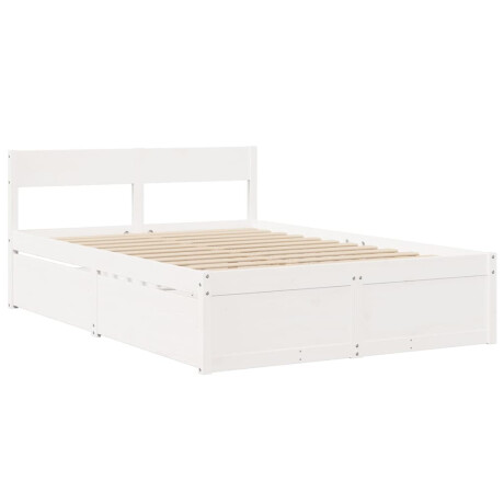 vidaXL Bedframe zonder matras massief grenenhout wit 120x190 cm afbeelding3 - 1