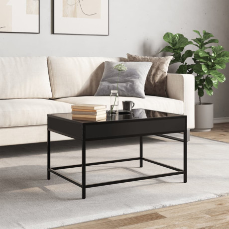 vidaXL Salontafel met Infinity LED 70x50x41 cm zwart afbeelding3 - 1