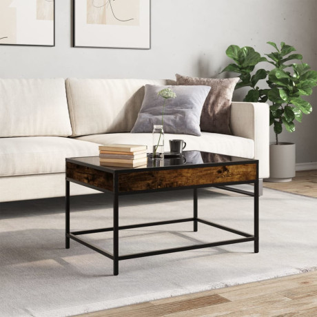 vidaXL Salontafel met Infinity LED 70x50x41 cm gerookt eikenkleurig afbeelding3 - 1