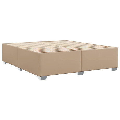 vidaXL Bedframe kunstleer cappuccinokleurig 200x200 cm afbeelding3 - 1