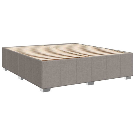 vidaXL Bedframe zonder matras stof taupe 200x200 cm afbeelding3 - 1