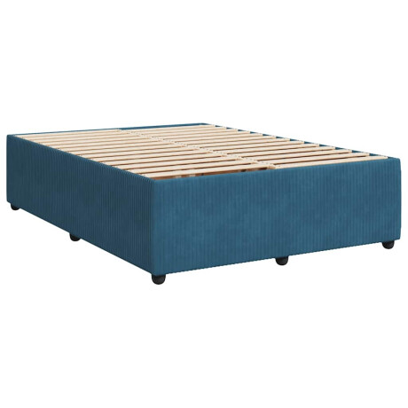 vidaXL Bedframe fluweel blauw 160x200 cm afbeelding3 - 1