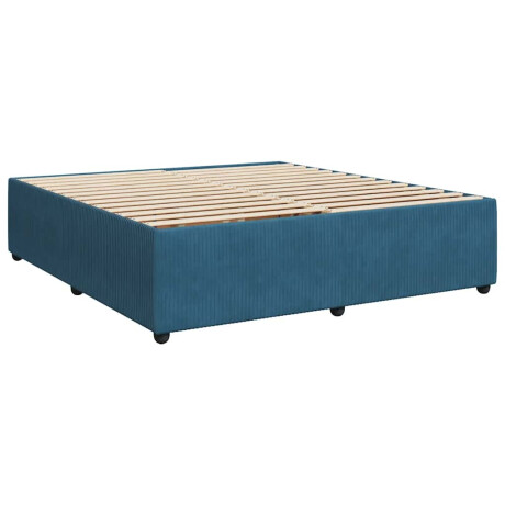 vidaXL Bedframe fluweel blauw 200x200 cm afbeelding3 - 1