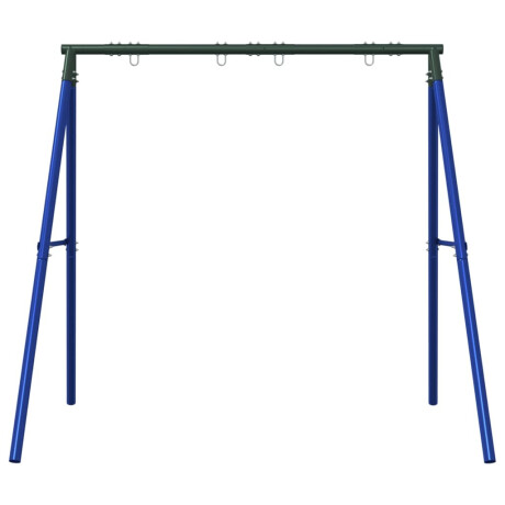 vidaXL Schommelframe voor buiten met 4 ophanghaken staal blauw afbeelding3 - 1
