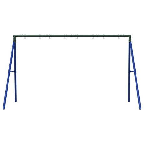 vidaXL Schommelframe voor buiten met 8 ophanghaken staal blauw afbeelding3 - 1