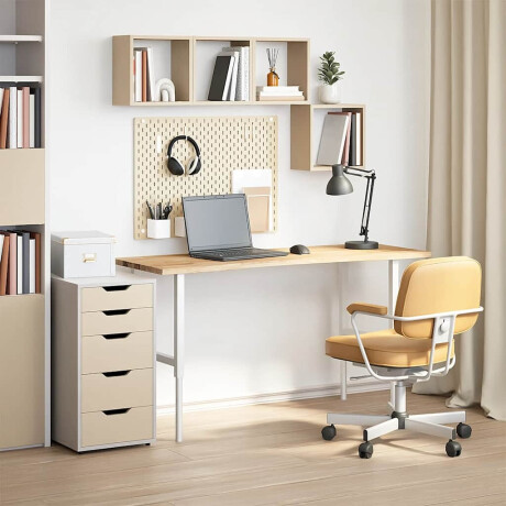 vidaXL Bureaublad rechthoekig 140x60x2,5 cm onbehandeld eikenhout afbeelding3 - 1