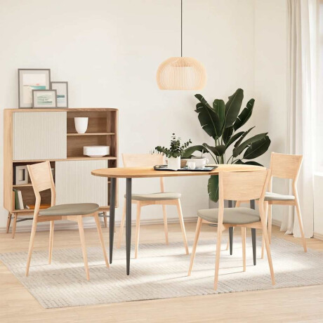 vidaXL Tafelblad 140x60x2 cm ovaal massief eikenhout afbeelding3 - 1