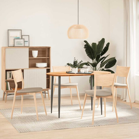 vidaXL Tafelblad 120x60x2 cm ovaal massief eikenhout lichtbruin afbeelding3 - 1