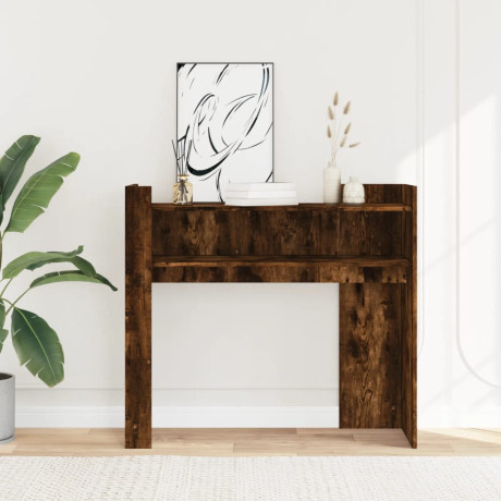 vidaXL Wandtafel 100x35x90 cm bewerkt hout gerookt eikenkleurig afbeelding3 - 1