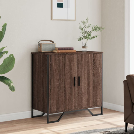 vidaXL Dressoir 78x35,5x74,5 cm bewerkt hout bruin eikenkleur afbeelding3 - 1