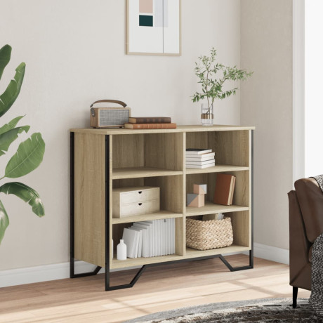 vidaXL Dressoir 91x35,5x74,5 cm bewerkt hout sonoma eikenkleurig afbeelding3 - 1