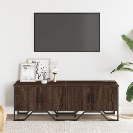 vidaXL Tv-meubel 122x34x41 cm bewerkt hout bruin eikenkleurig afbeelding3 - 1