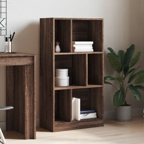vidaXL Boekenkast 57x28,5x107,5 cm bewerkt hout bruin eikenkleurig afbeelding3 - 1