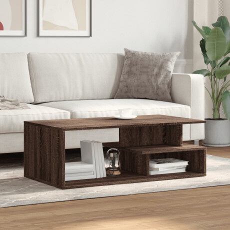vidaXL Salontafel 102x55x35 cm bewerkt hout bruin eikenkleur afbeelding3 - 1
