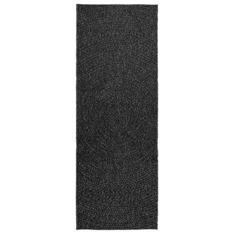 vidaXL Vloerkleed ZIZUR binnen en buiten 80x200 cm jute look antraciet afbeelding3 - 1