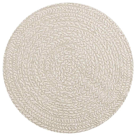 vidaXL Vloerkleed ZIZUR crème binnen en buiten Ø 90 cm jute look afbeelding3 - 1