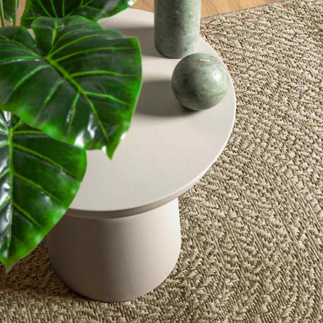 vidaXL Vloerkleed ZIZUR beige binnen en buiten 120x120 cm jute look afbeelding3 - 1