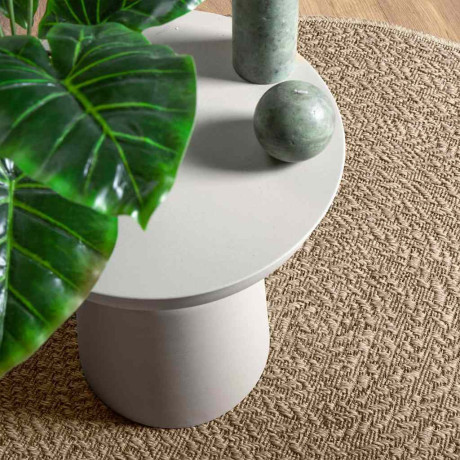 vidaXL Vloerkleed ZIZUR beige binnen en buiten Ø 120 cm jute look afbeelding3 - 1