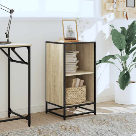 vidaXL Boekenkast 40x35x76 cm bewerkt hout sonoma eikenkleurig afbeelding3 - 1