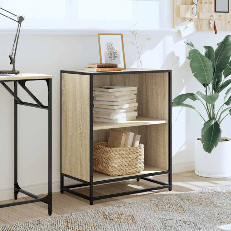 vidaXL Boekenkast 60x35x76 cm bewerkt hout sonoma eikenkleurig afbeelding3 - 1