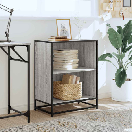 vidaXL Boekenkast 60x35x76 cm bewerkt hout grijs sonoma eikenkleurig afbeelding3 - 1
