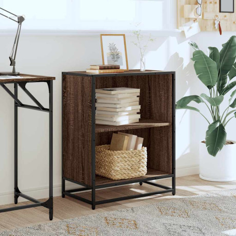 vidaXL Boekenkast 60x35x76 cm bewerkt hout bruin eikenkleur afbeelding3 - 1