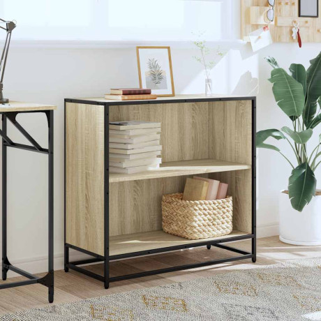 vidaXL Boekenkast 80,5x35x76 cm bewerkt hout sonoma eikenkleurig afbeelding3 - 1