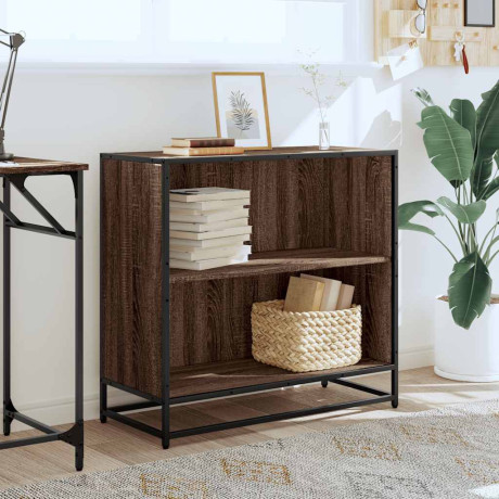 vidaXL Boekenkast 80,5x35x76 cm bewerkt hout bruin eikenkleur afbeelding3 - 1