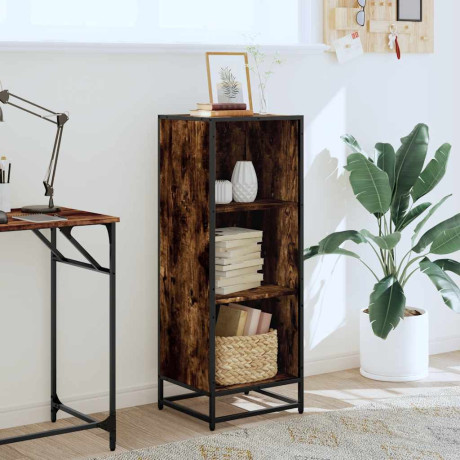 vidaXL Boekenkast 40x35x107,5 cm bewerkt hout gerookt eikenkleurig afbeelding3 - 1